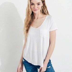 White pocket tee